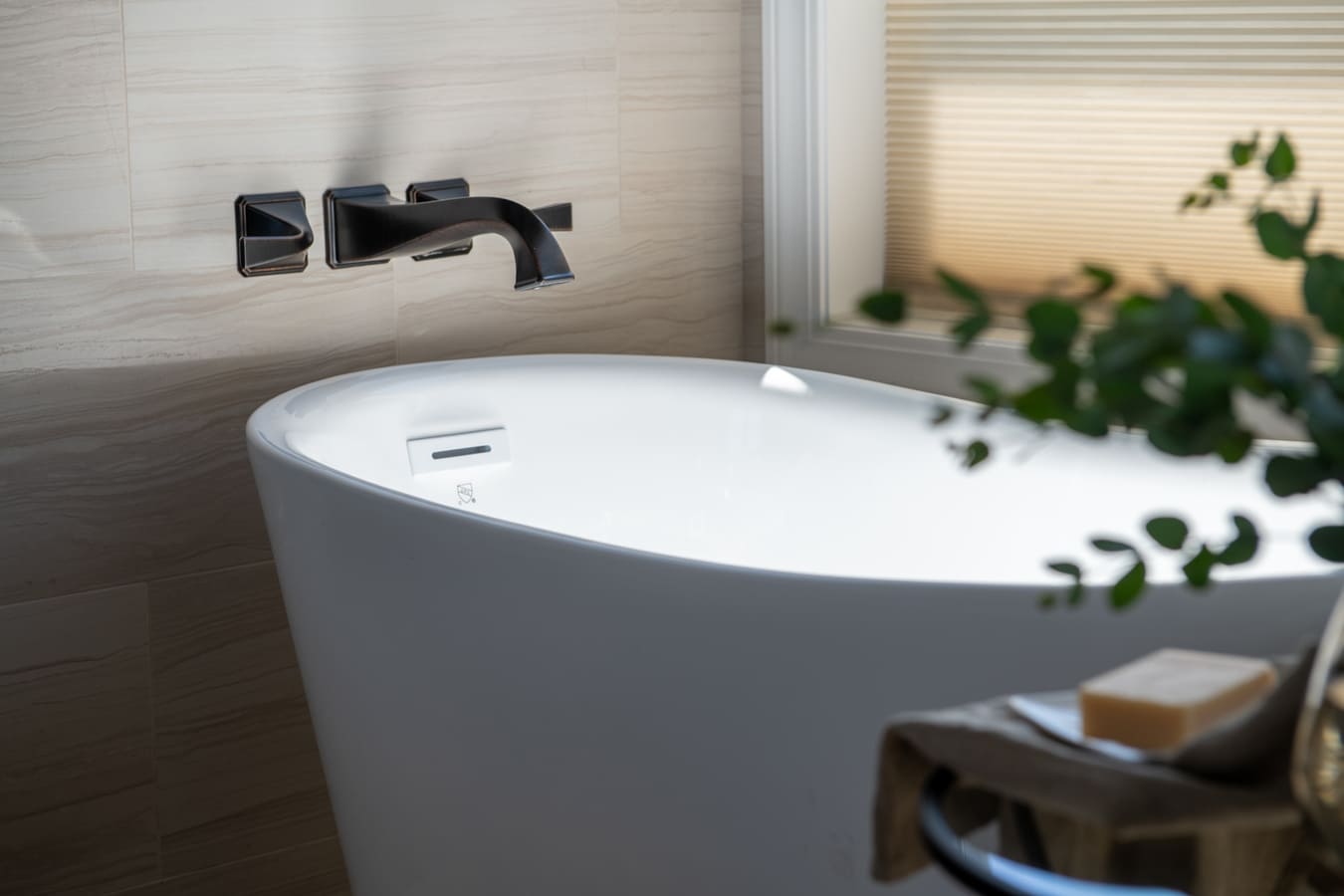 White Bathtub & Fixture In Master Bath Remodel In Corvallis Oregon By Corvallis Custom Kitchens And Baths