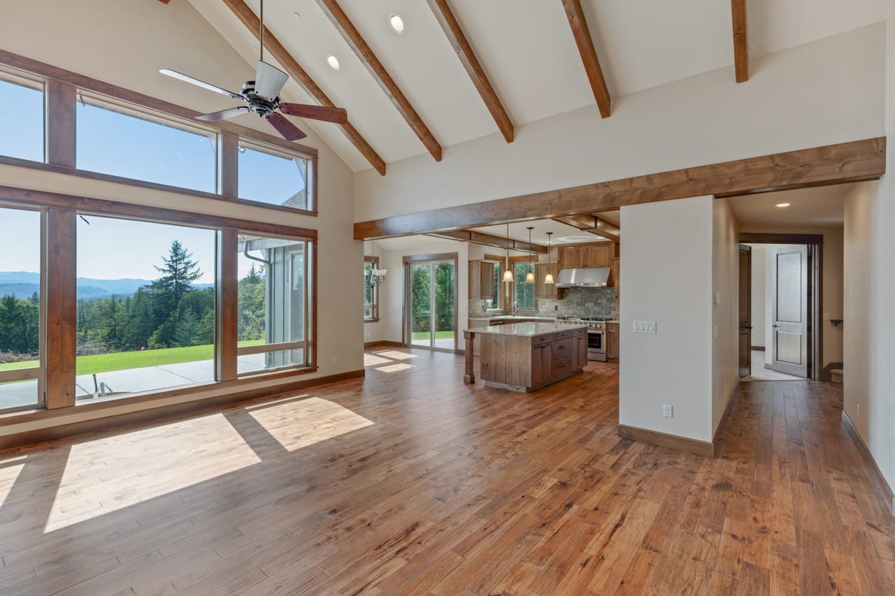 Custom build interior with scenic view by Corvallis Custom Kitchen & Baths